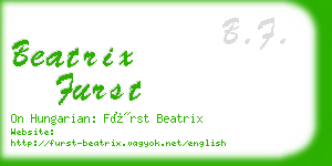beatrix furst business card